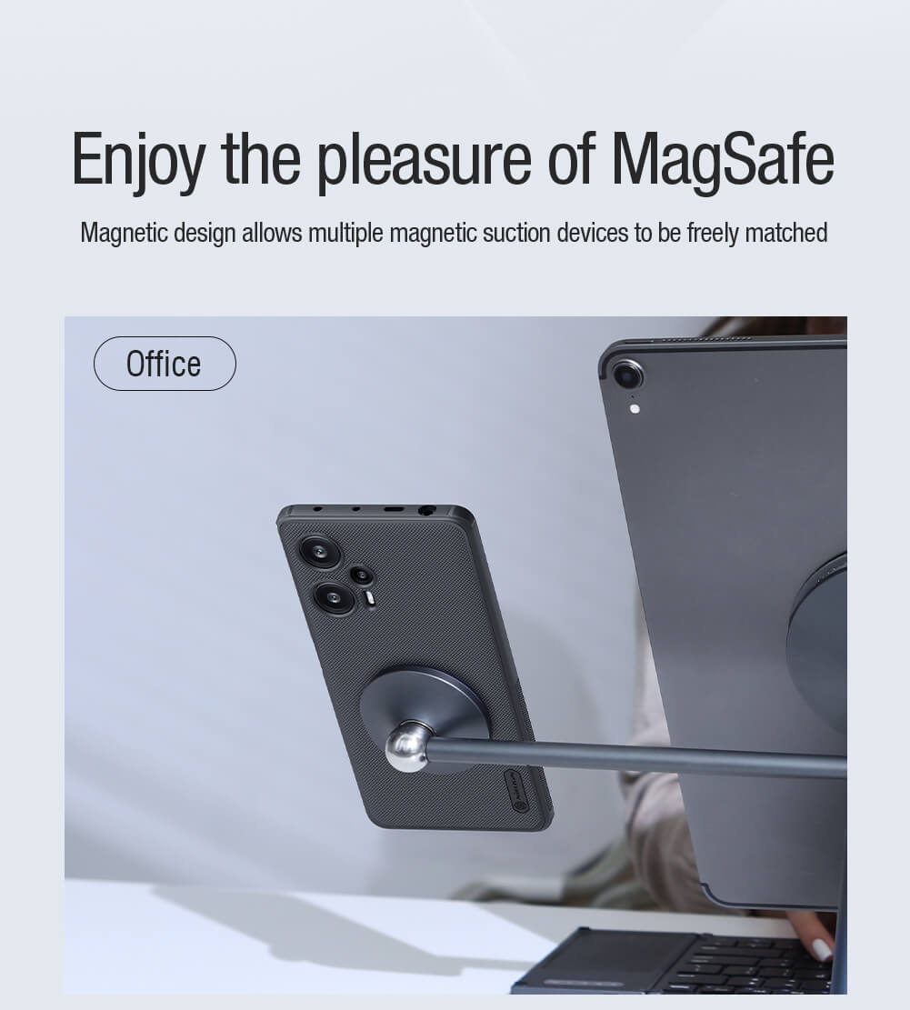 Чехол-крышка NILLKIN для Xiaomi Redmi Note 12 Turbo, Xiaomi Poco F5 (серия Frosted shield Pro Magnetic case)